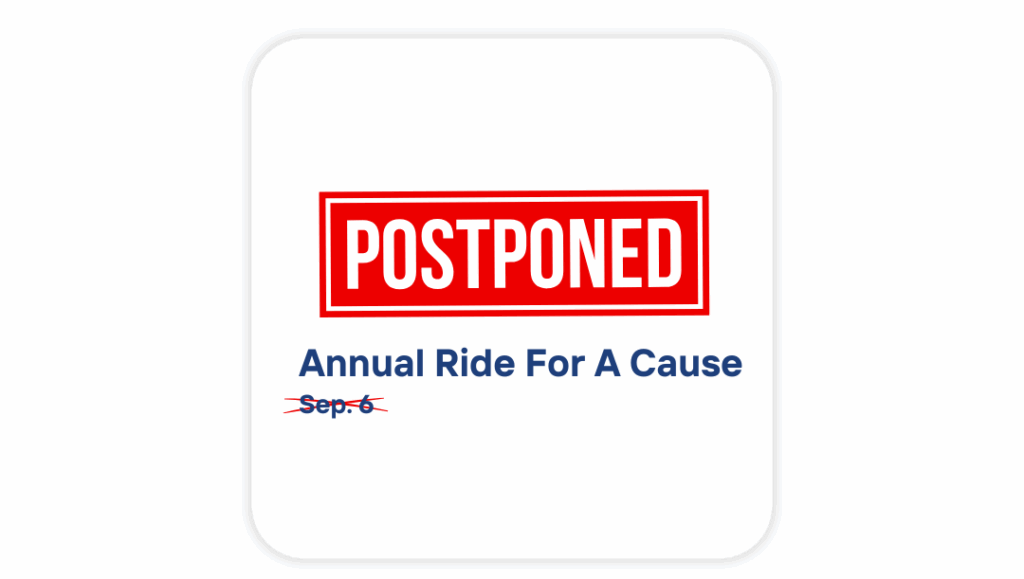 Annual Ride For A Cause is postponed