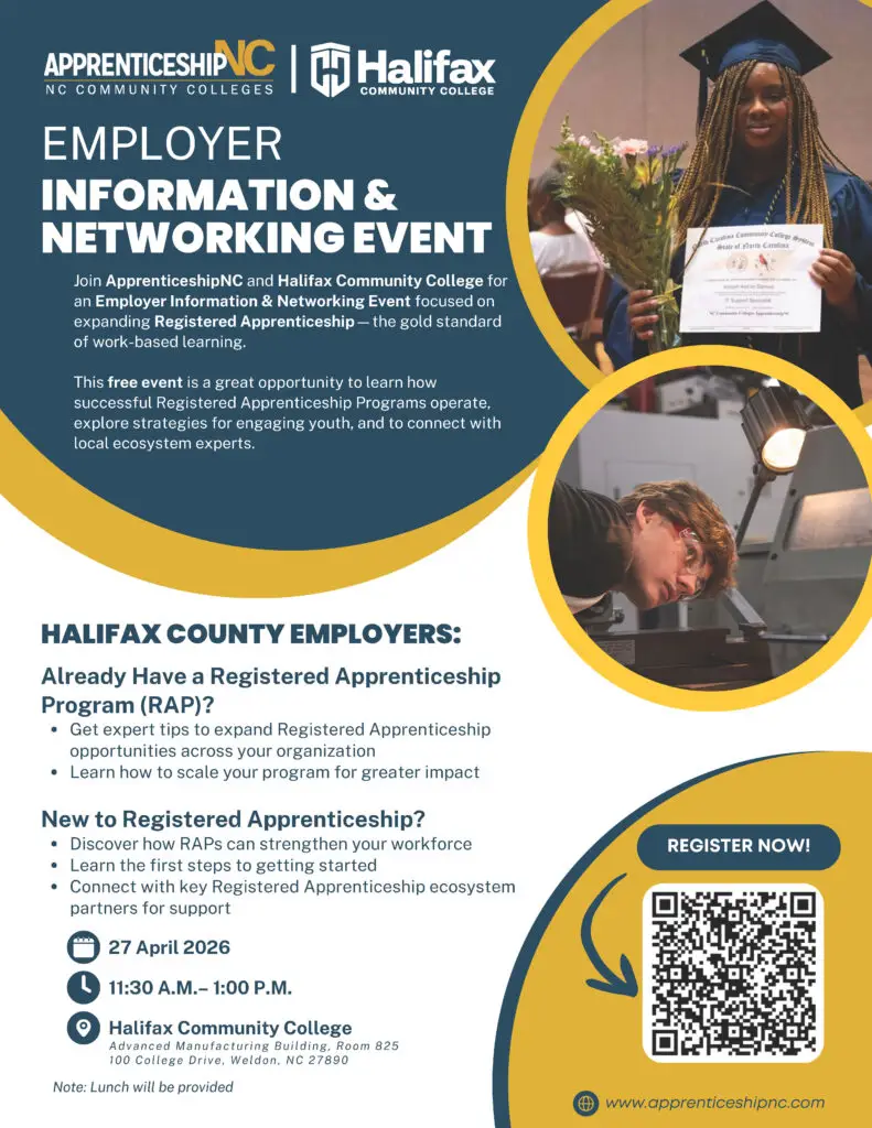 Halifax County Employer Information & Networking Event Flyer