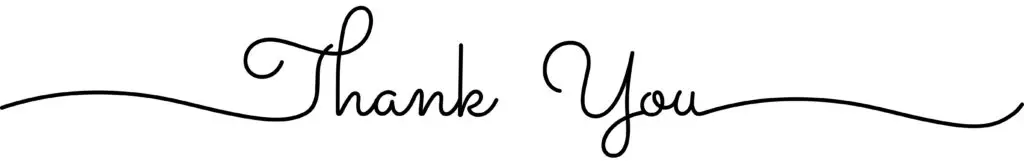 Calligraphic Thank you text in ballpoint pen style isolated on white background.