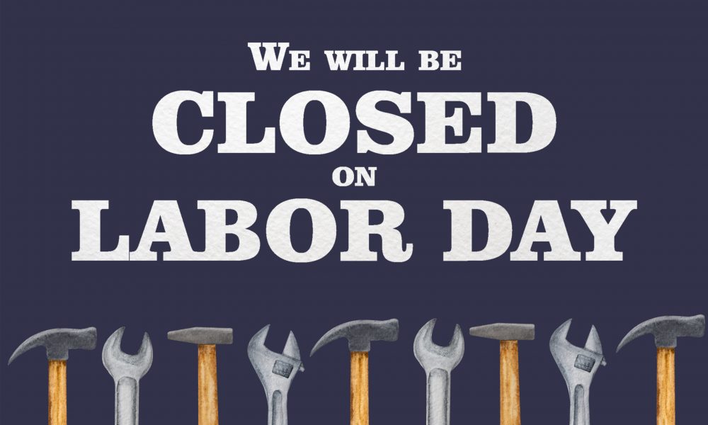 LABOR DAY. Beautiful drawing of construction tools. View from above, close-up. Preparing for the celebration. Congratulations to family, relatives, friends and colleagues. National holiday concept