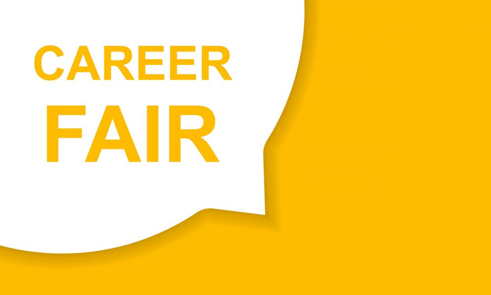 Career fair speech bubble banner vector with copy space for business, marketing, flyers, banners, presentations and posters. illustration